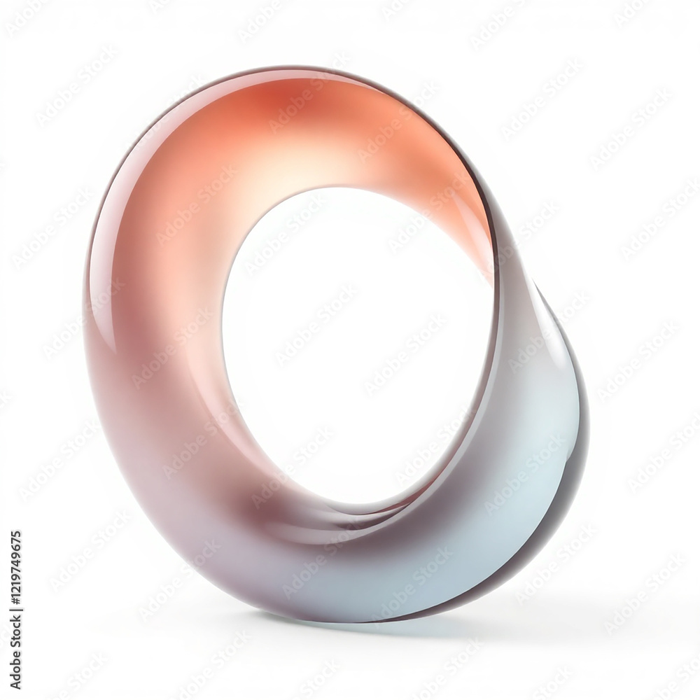 Abstract glass sculpture, ombre colors Abstract glass sculpture, ombre colors