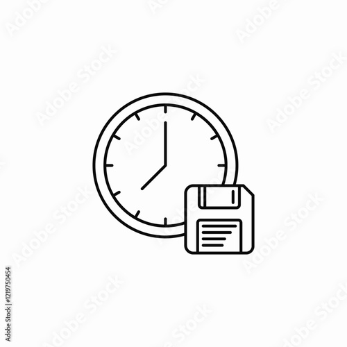 storage time icon sign vector