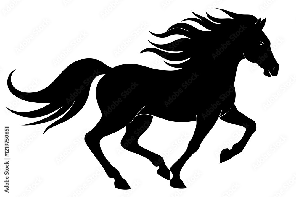 horse silhouette isolated on white background horse silhouette isolated on white background