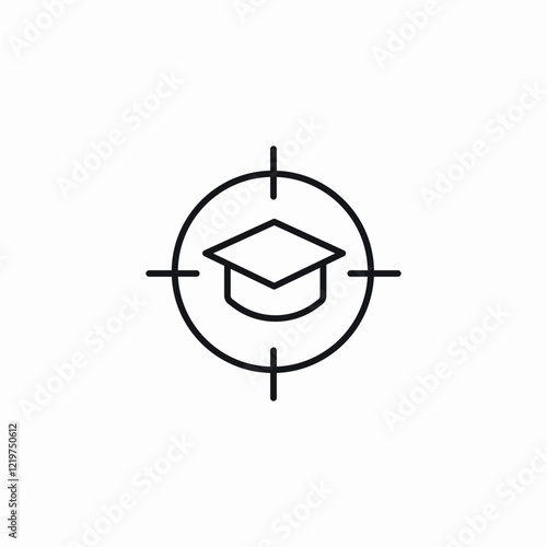 target college icon sign vector