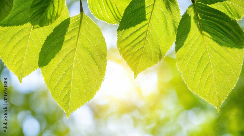 Sunlit Leaves Creating a Dappled Effect in Soft Focus Sunlit Leaves Creating a Dappled Effect in Soft Focus