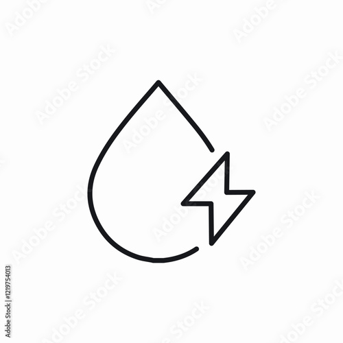 hydroelectric power icon sign vector