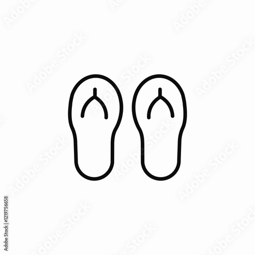 beach sandals icon sign vector