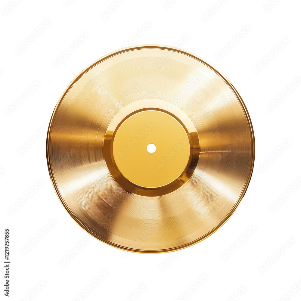 Gramophone Golden Vinyl Record Isolated on White and Png Transparent Background Gramophone Golden Vinyl Record Isolated on White and Png Transparent Background