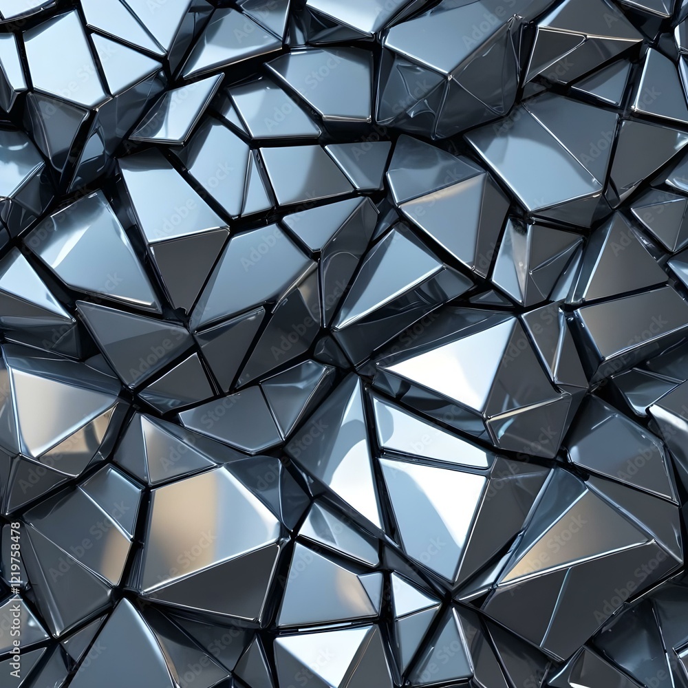 Fototapeta premium Asymmetrical shiny patterns with a futuristic feel 