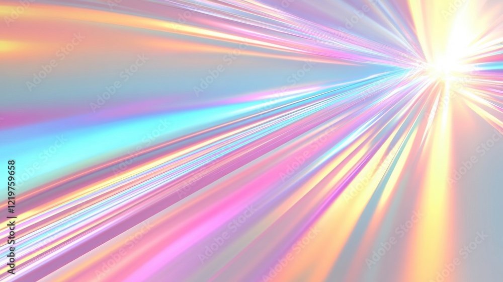 Vibrant burst of colorful light streams creating an ethereal, dreamlike atmosphere in a radiant abstract pattern Vibrant burst of colorful light streams creating an ethereal, dreamlike atmosphere in a radiant abstract pattern
