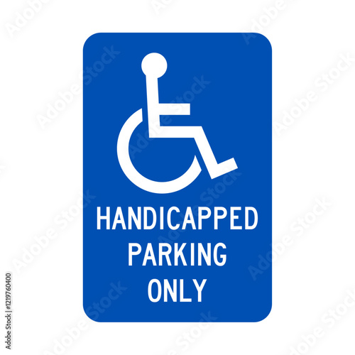 Handicaped parking only sign