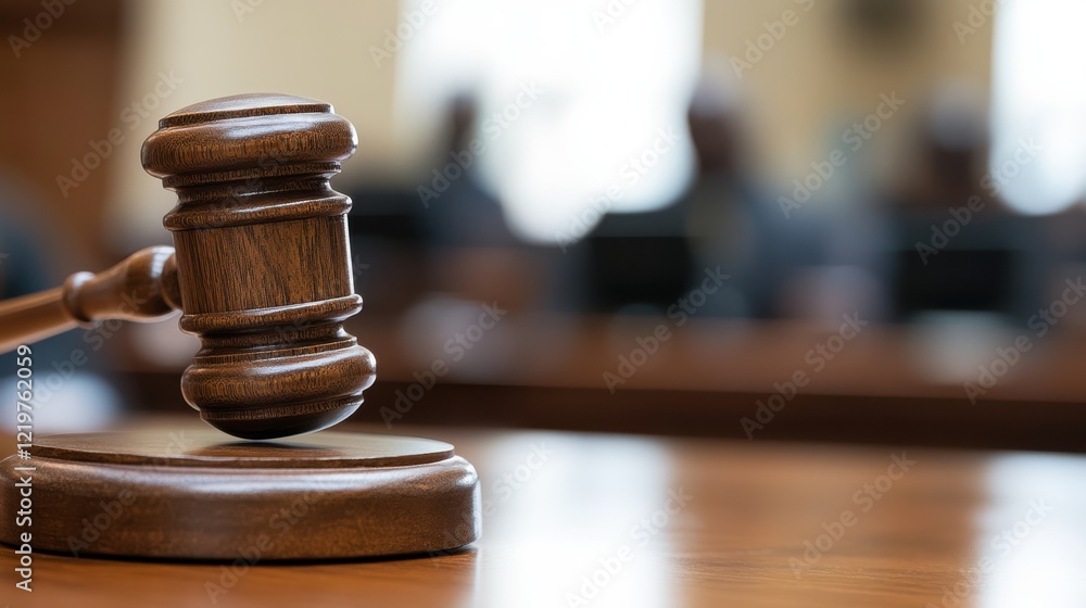A close-up of a gavel on a courtroom desk, symbolizing authority, justice, and the significance of legal proceedings. A close-up of a gavel on a courtroom desk, symbolizing authority, justice, and the significance of legal proceedings.