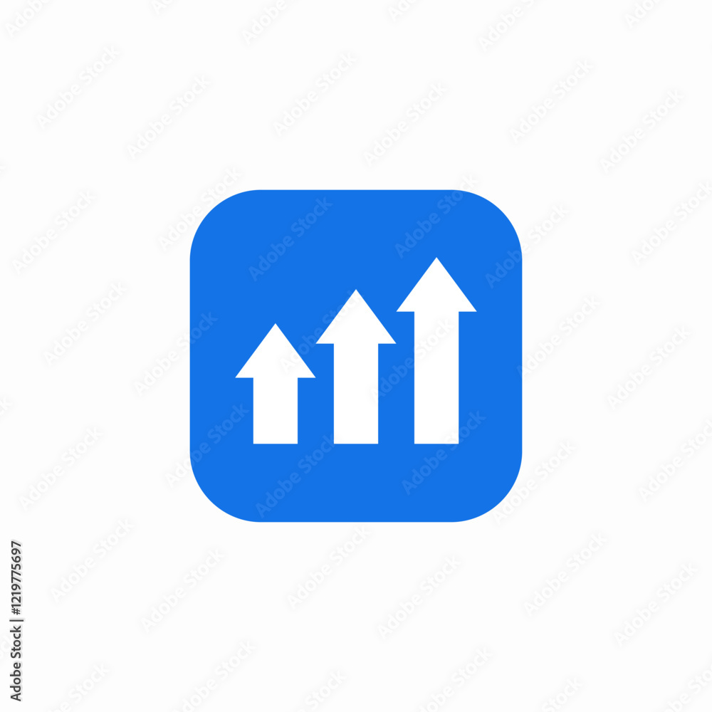 bar arrows rising icon sign vector bar arrows rising icon sign vector