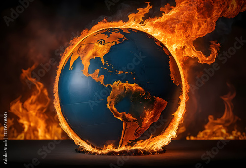 burning earth on fire