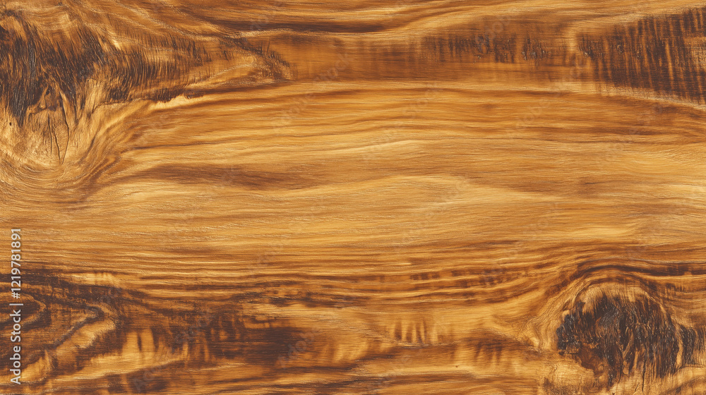 Fototapeta premium Texture of Thick Pine Wood Planks with Rich Golden-Brown Tones, Visible Knots, and a Rough, Unfinished Look for a Rustic, Natural Vibe