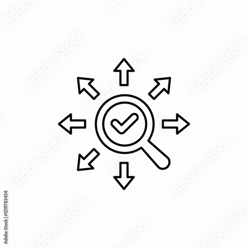 detailed deep search icon sign vector
