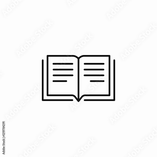 open page book icon sign vector