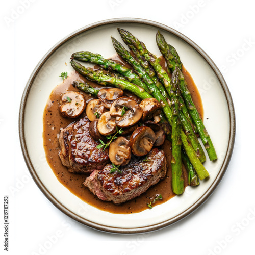 Delicious Plate of Steak wi...