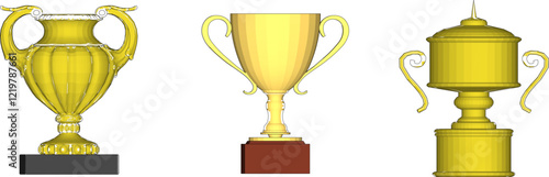 vector illustration of a sketch of a trophy for the competition winner as a form of appreciation  