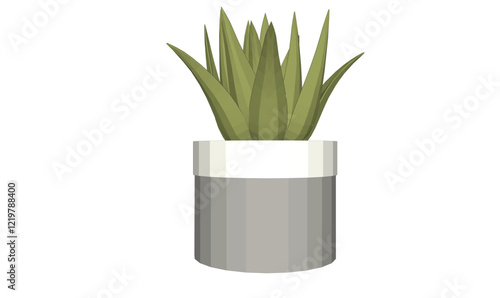 vector illustration of a succulent cactus plant to decorate the interior of the house 4.eps