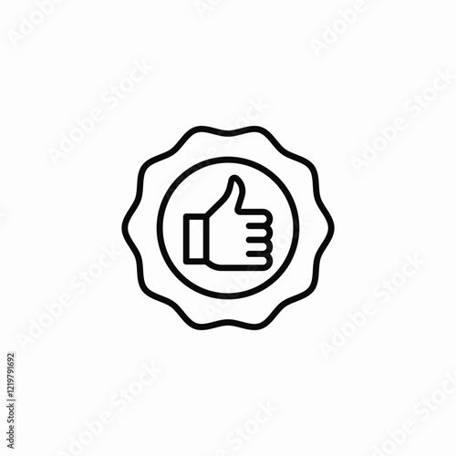 guaranteed positive impression icon sign vector