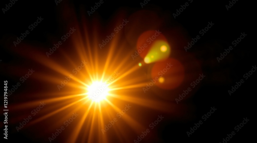 Obraz premium Lens Flare Effect Suitable for Photoshop Screen mode SET_1