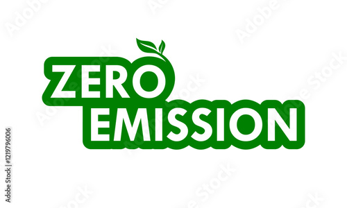 Zero emission design template illustration