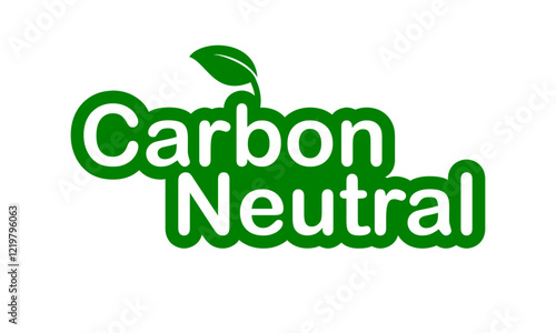 Carbon neutral design logo template illustration