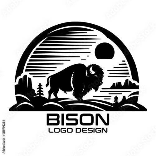 Bison Vector Logo Design