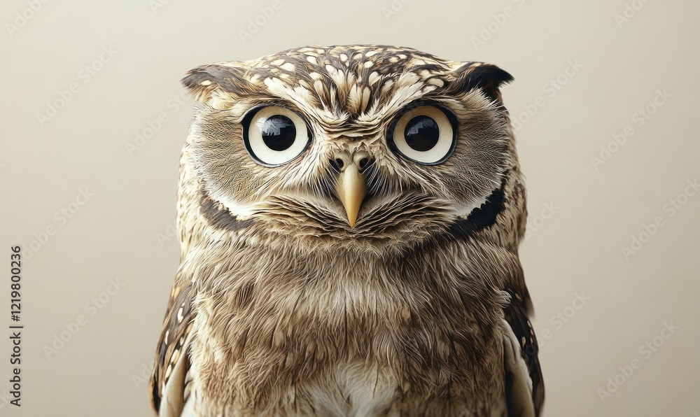 Fototapeta premium Close-up portrait of a spotted owl.