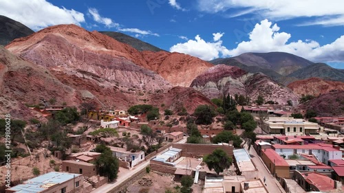 Purmamarca Jujuy Argentina Skyline Drone 4K