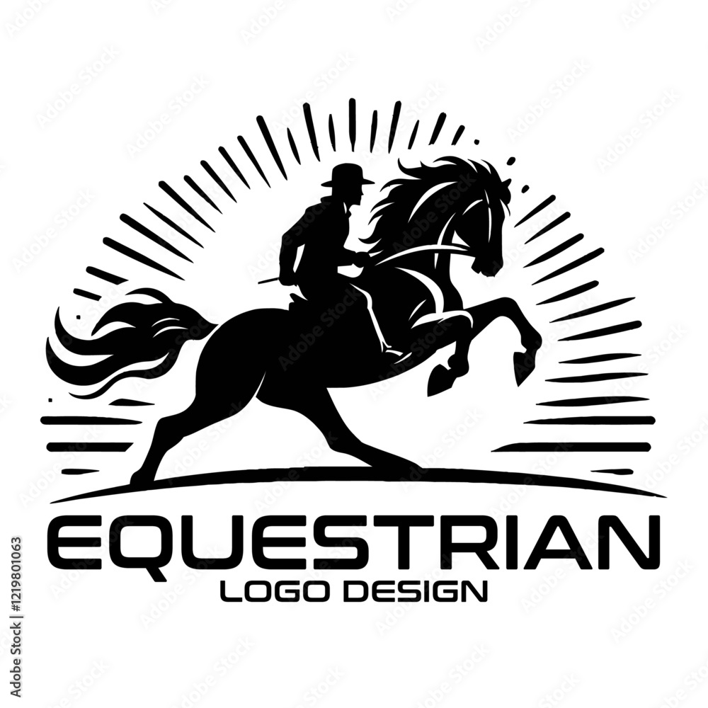 Fototapeta premium Equestrian Vector Logo Design