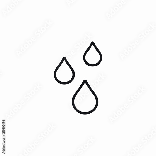 liquid droplets icon sign vector