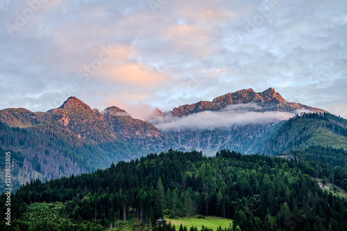 Sundown view from Maria Luggau in Austria photo