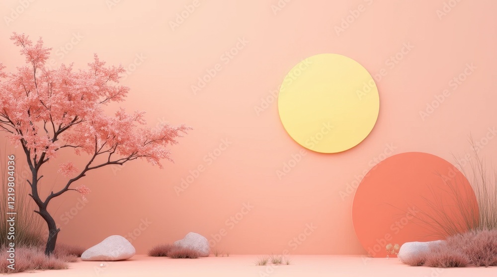 Fototapeta premium Saturated Natural Colors: Sunlit Scene