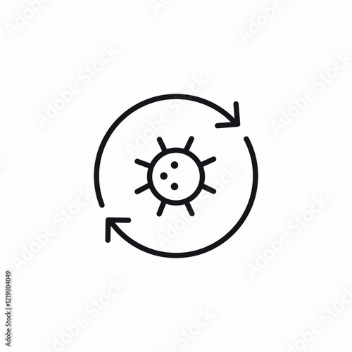 virus cycle icon sign vector