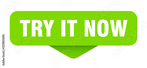 try it now sticker. try it now sign on transparent background