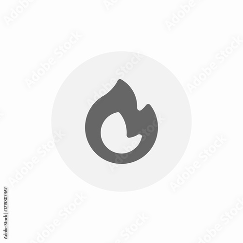 growing fire icon sign vector
