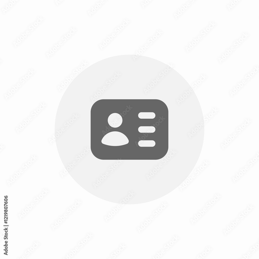 identity information card icon sign vector identity information card icon sign vector