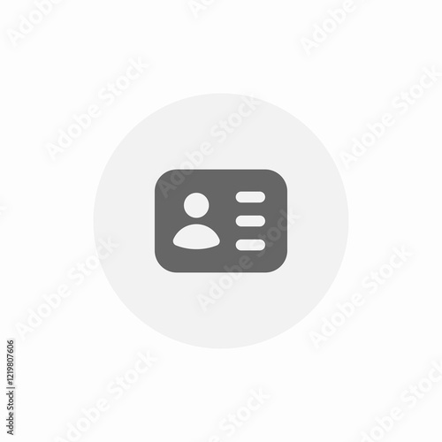 identity information card icon sign vector