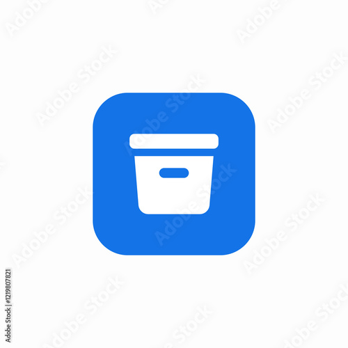lid box storage icon sign vector