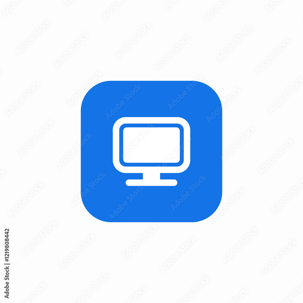 screen desktop icon sign vector screen desktop icon sign vector