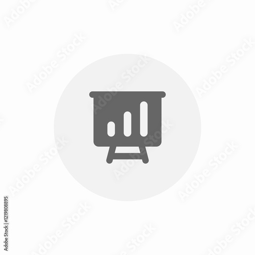 statistics presentation icon sign vector