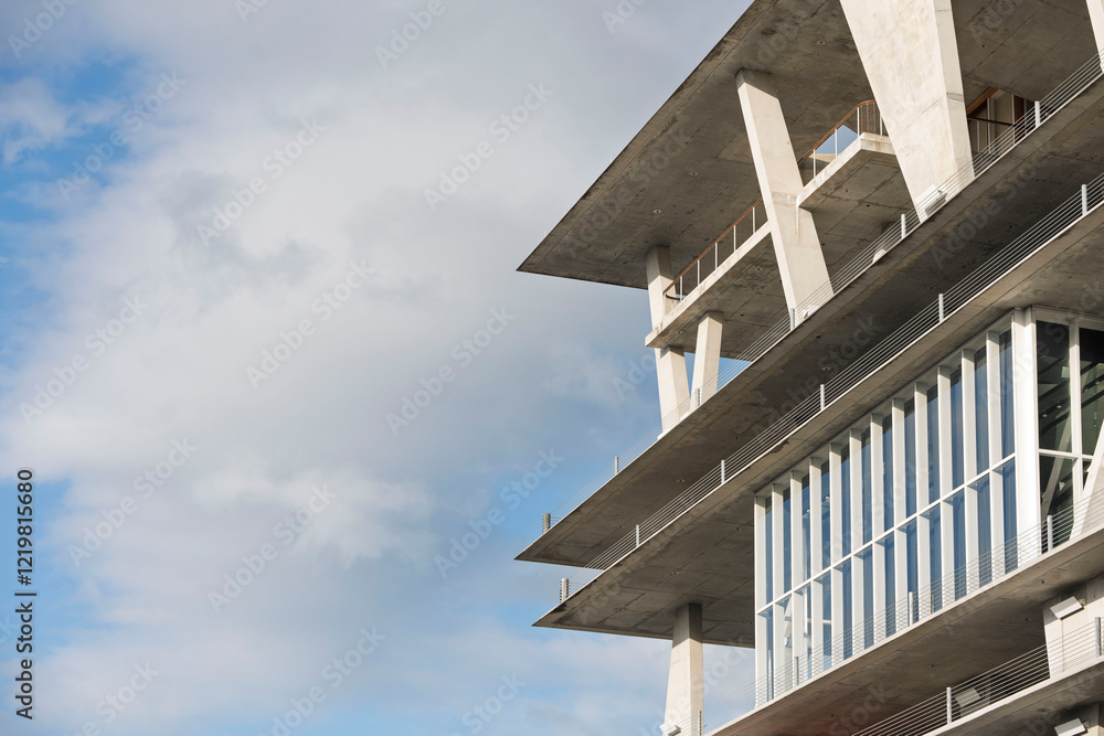 modern building with blue sky
