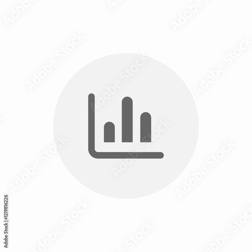 bar chart graph icon sign vector