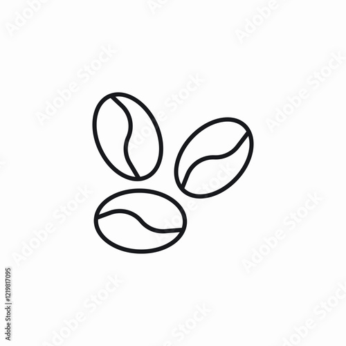 coffee seeds icon sign vector