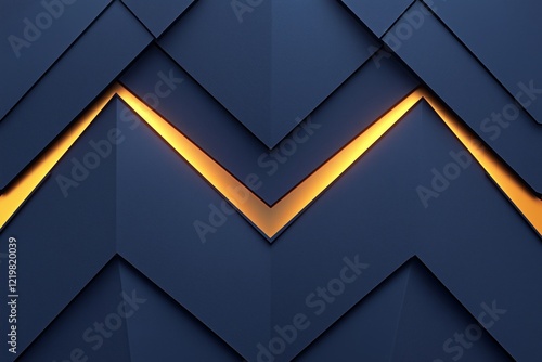 Abstract Geometric Design With Illuminated Lines