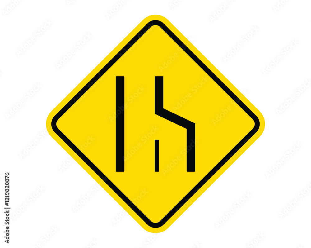 Traffic Sign Indicating Lane Reduction, Right Lane Ends on Public Roads, High-Quality Vectorial Stock Image Traffic Sign Indicating Lane Reduction, Right Lane Ends on Public Roads, High-Quality Vectorial Stock Image