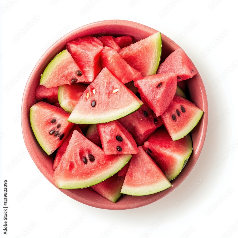 Freshly cut watermelon slices arranged in a bowl Freshly cut watermelon slices arranged in a bowl