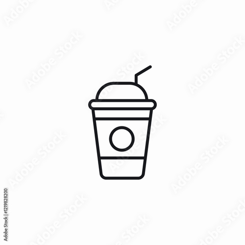 takeaway beverage cup icon sign vector