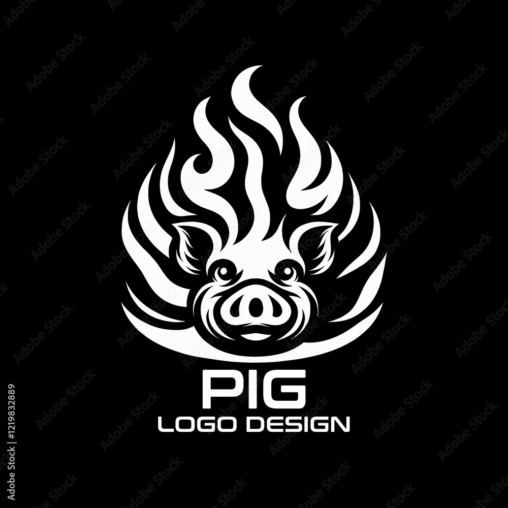 Fototapeta premium Pig Vector Logo Design