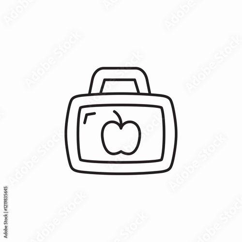 lunch box icon sign vector