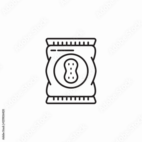 peanut bag icon sign vector