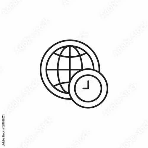 world time icon sign vector